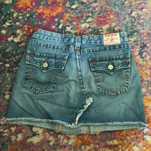 Fun Distressed True Religion Jean Skirt - Picture 5 of 5